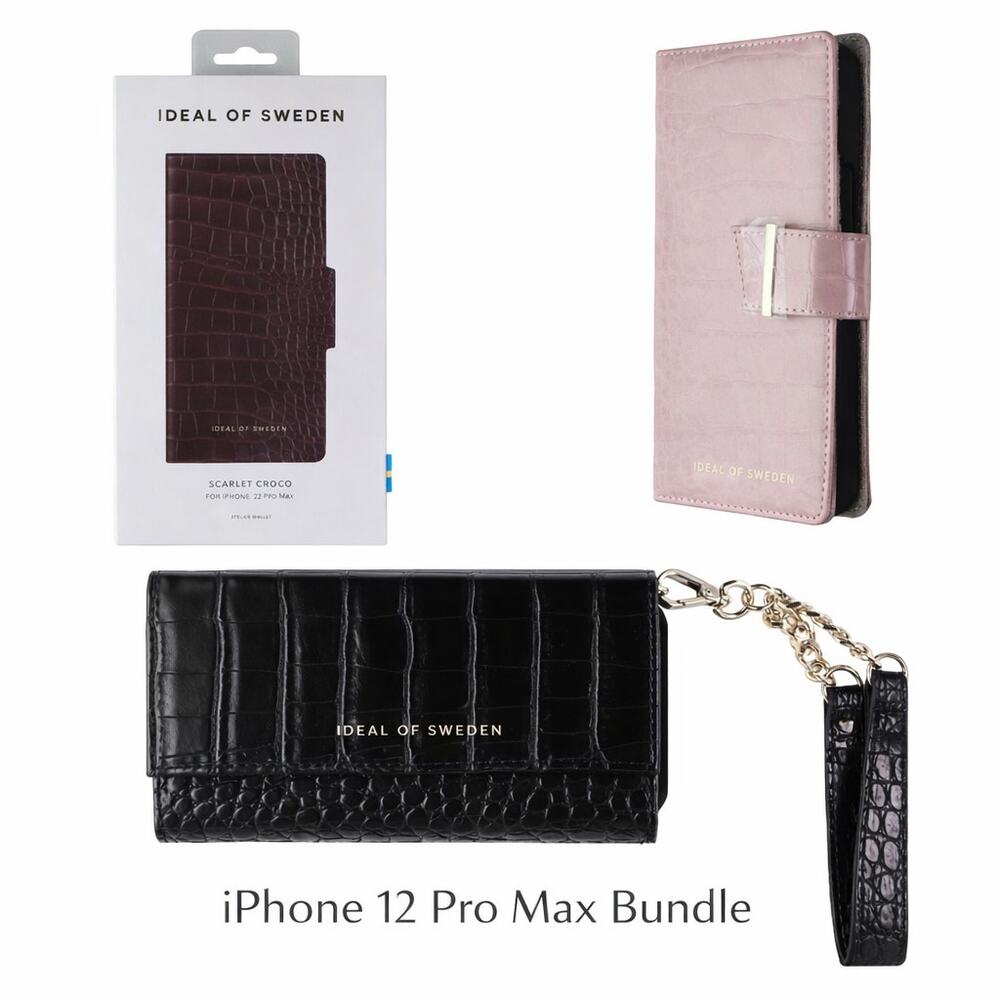 Ideal of Sweden iPhone 12 Pro Max Case Bundle Lot Folio Wallet Cases NWT